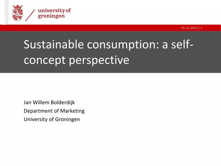 sustainable consumption a self concept perspective