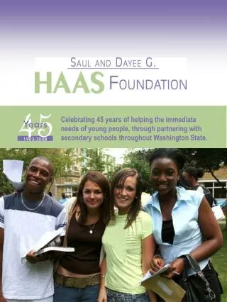 Celebrating 45 years of helping the immediate needs of young people, through partnering with secondary schools throughou