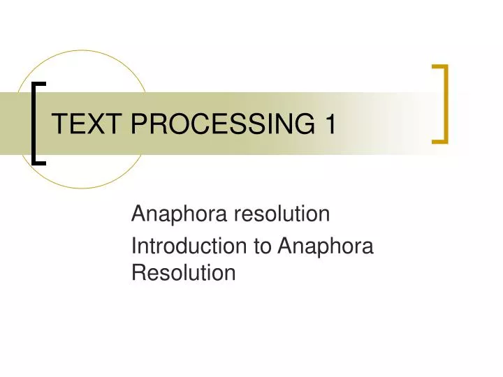 text processing 1