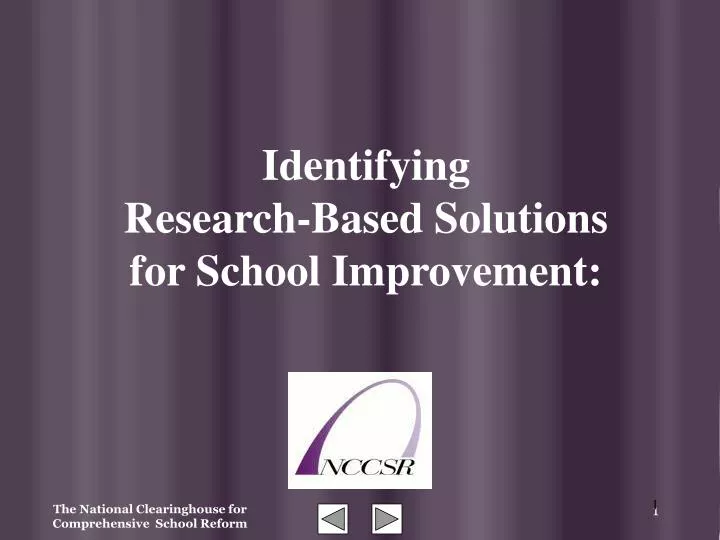 identifying research based solutions for school improvement