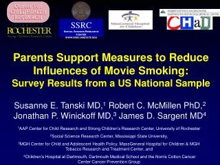 Parents Support Measures to Reduce Influences of Movie Smoking: Survey Results from a US National Sample