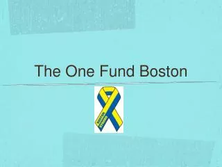 The One Fund Boston