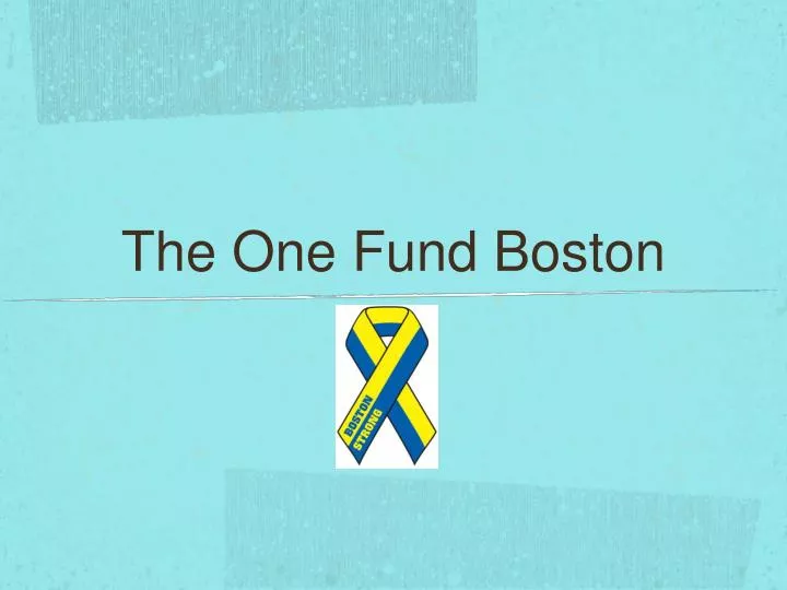 the one fund boston