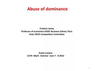 Abuse of dominance
