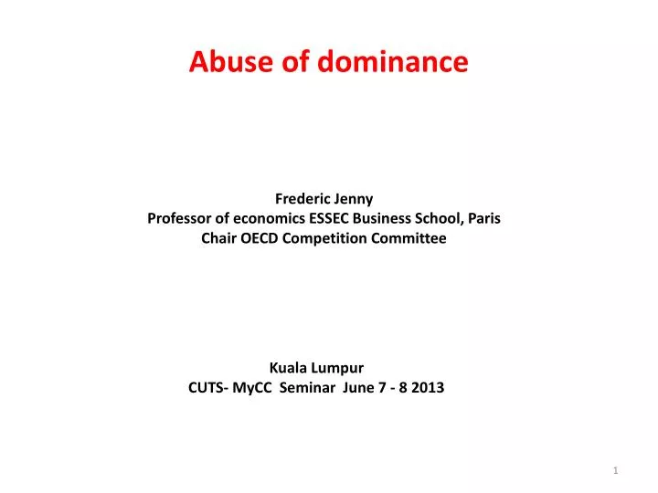 abuse of dominance
