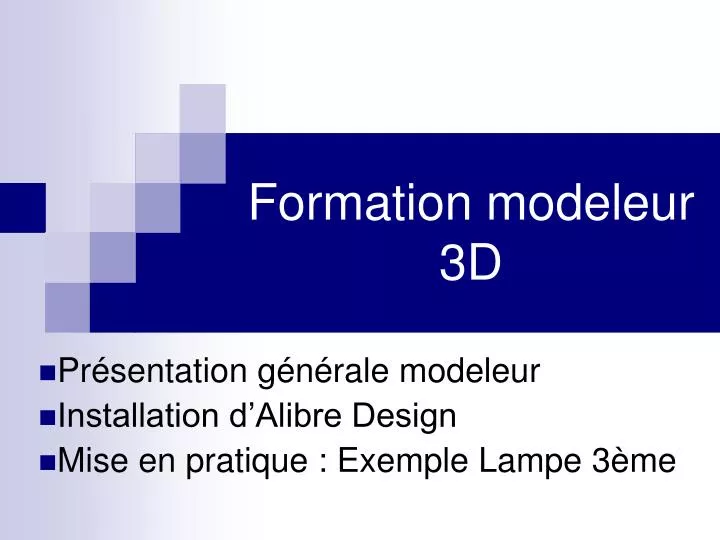 formation modeleur 3d