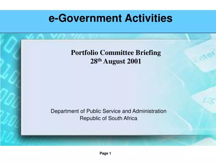 e government activities