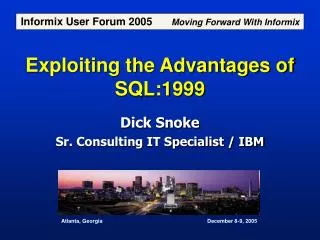 Exploiting the Advantages of SQL:1999