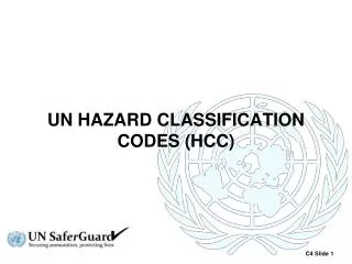 UN HAZARD CLASSIFICATION CODES (HCC)