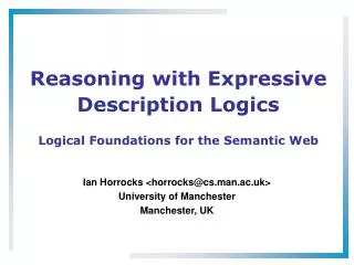 Reasoning with Expressive Description Logics