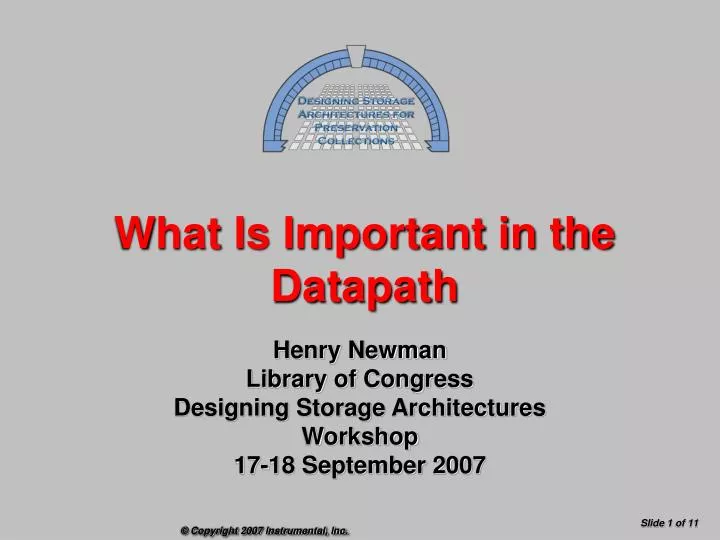 what is important in the datapath