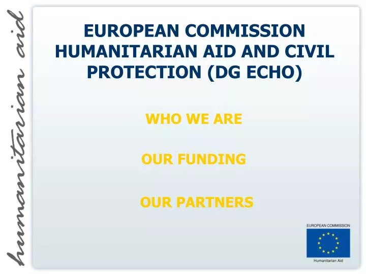 european commission humanitarian aid and civil protection dg echo