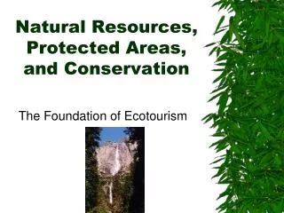 Natural Resources, Protected Areas, and Conservation