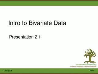 Intro to Bivariate Data