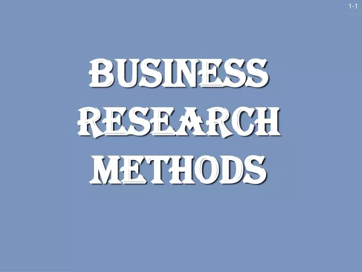 business research methods