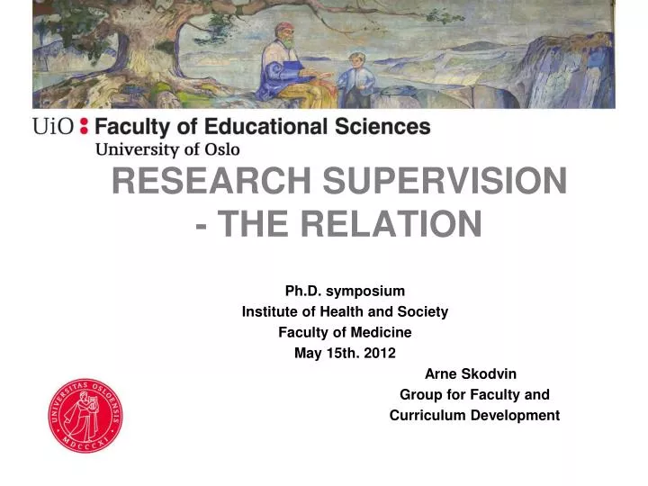 research supervision the relation