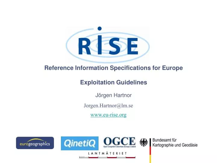 reference information specifications for europe exploitation guidelines