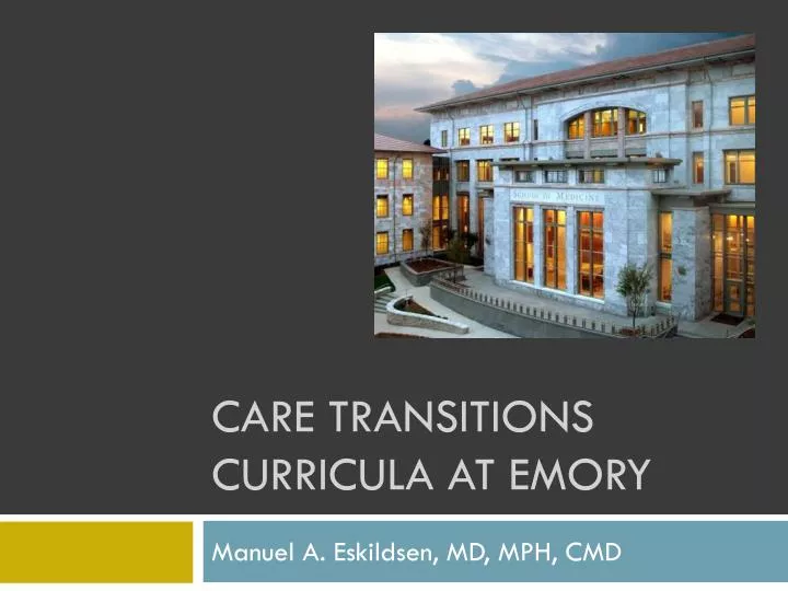 care transitions curricula at emory