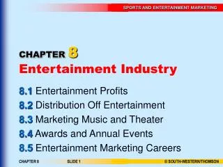 CHAPTER 8 Entertainment Industry