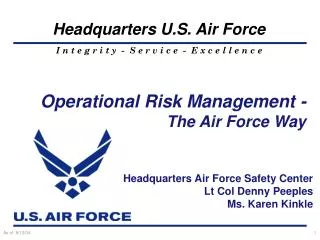 Operational Risk Management - The Air Force Way