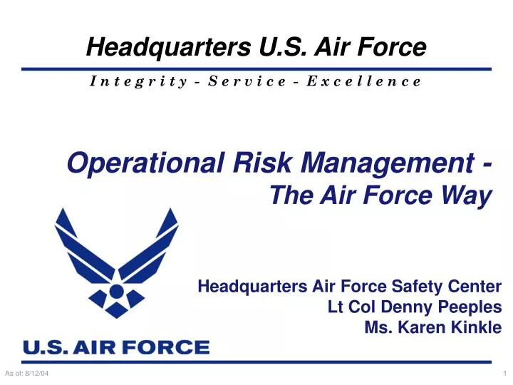 operational risk management the air force way