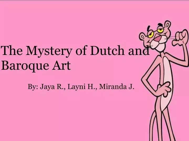 the mystery of dutch and baroque art