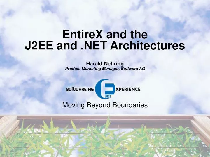 entirex and the j2ee and net architectures