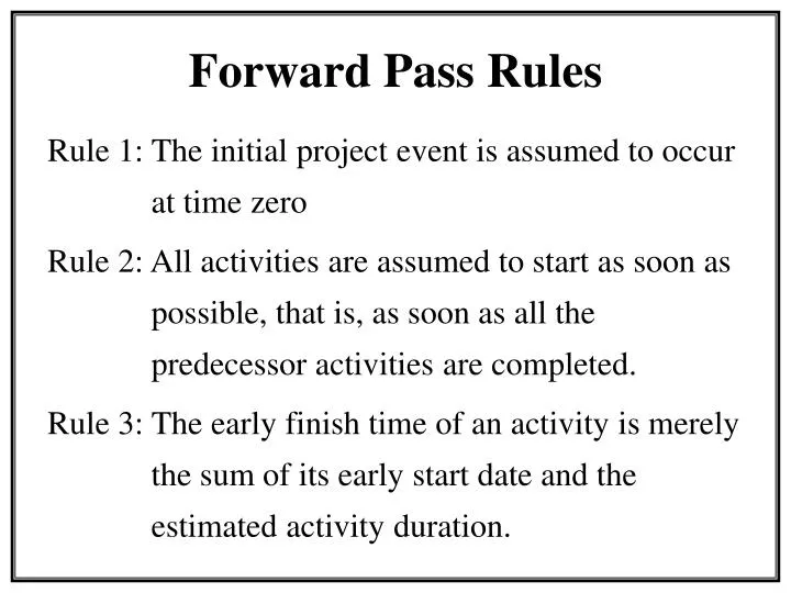 forward pass rules
