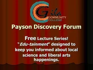 Payson Discovery Forum