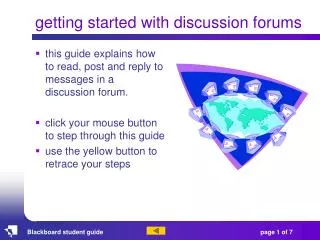 getting started with discussion forums