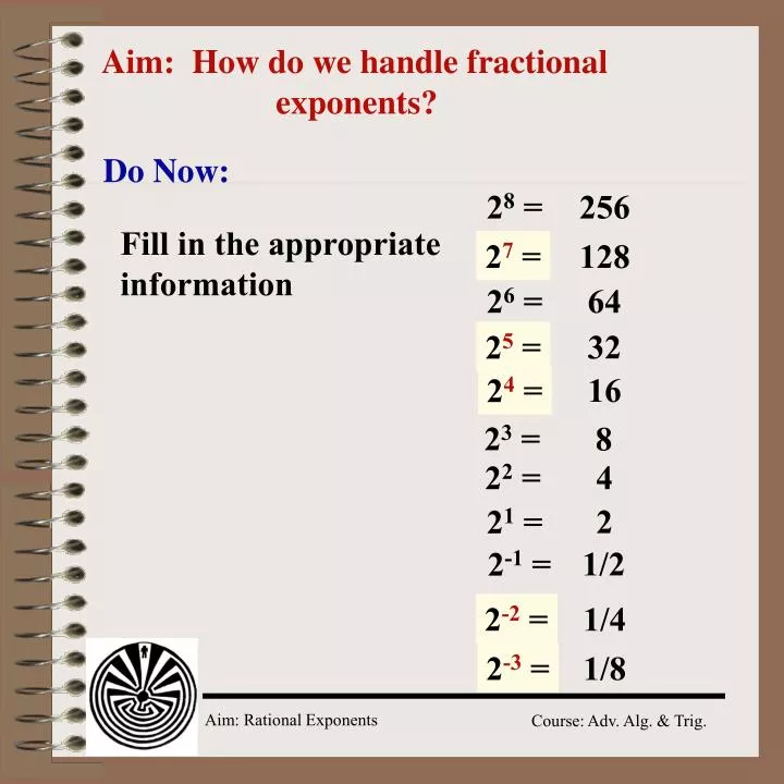 aim how do we handle fractional exponents