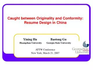 Caught between Originality and Conformity: Resume Design in China