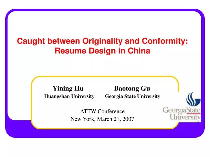 caught between originality and conformity resume design in china
