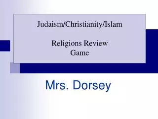 Mrs. Dorsey
