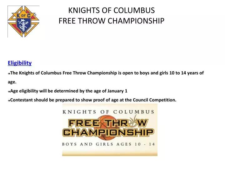 knights of columbus free throw championship