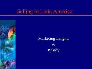 Selling in Latin America