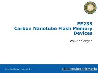 EE235 Carbon Nanotube Flash Memory Devices