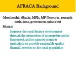 Enhancing Rural Finance through AFRACA's Microfinance Forum - slide 1