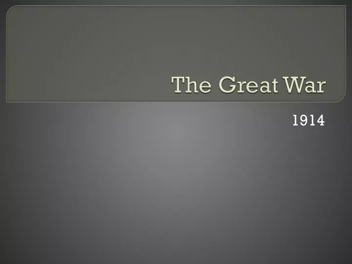 the great war