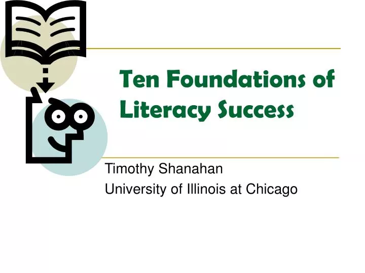 ten foundations of literacy success