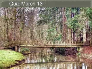 Quiz March 13 th