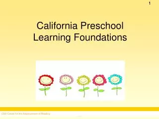 California Preschool Learning Foundations