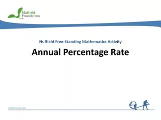 annual percentage rate