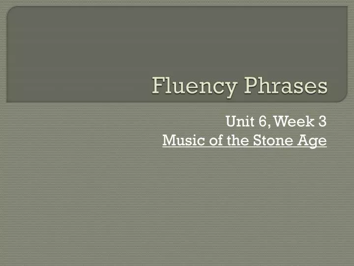 fluency phrases