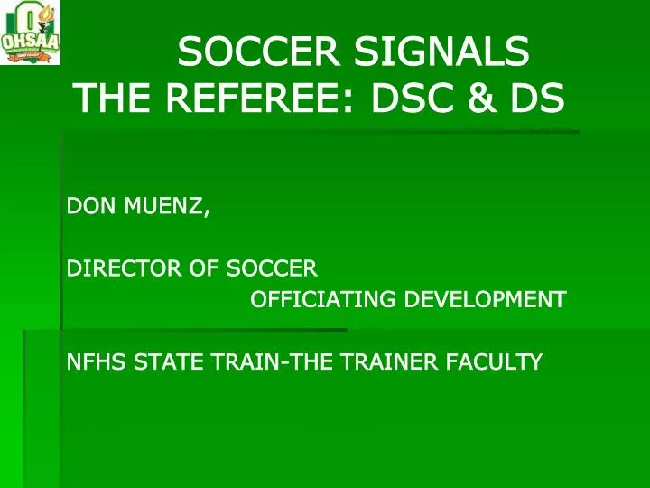 soccer signals the referee dsc ds