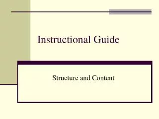 Instructional Guide