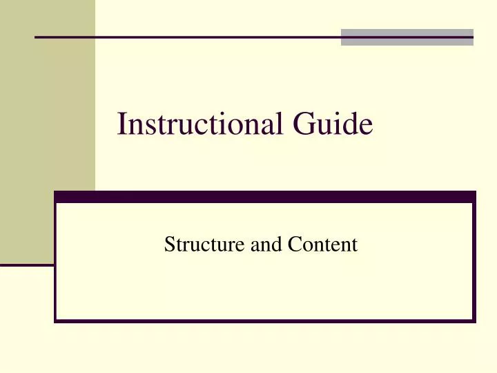 instructional guide