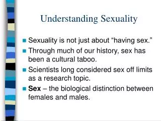 Understanding Sexuality