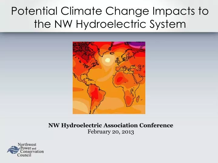 potential climate change impacts to the nw hydroelectric system