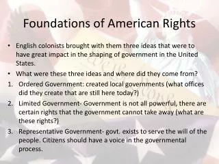 foundations of american rights